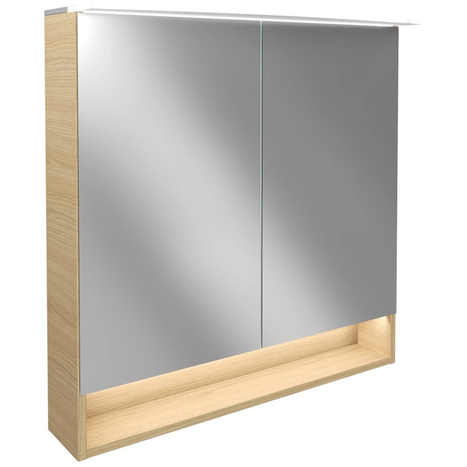 Fackelmann Spiegelschrank B.Style Sandeiche 80 cm mit Softclose Türen von Fackelmann