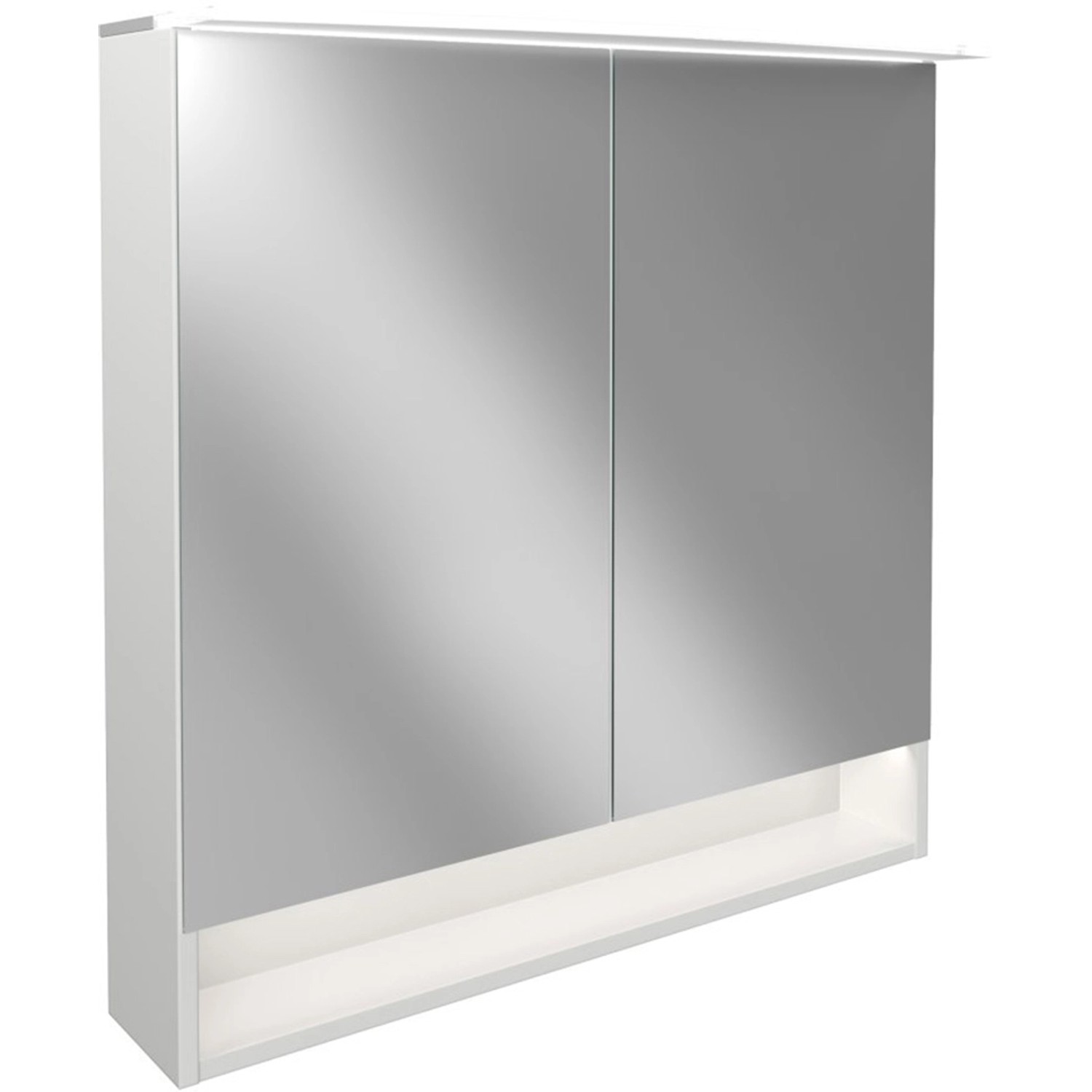 Fackelmann Spiegelschrank B.Style Weiß 80 cm mit Softclose Türen von Fackelmann