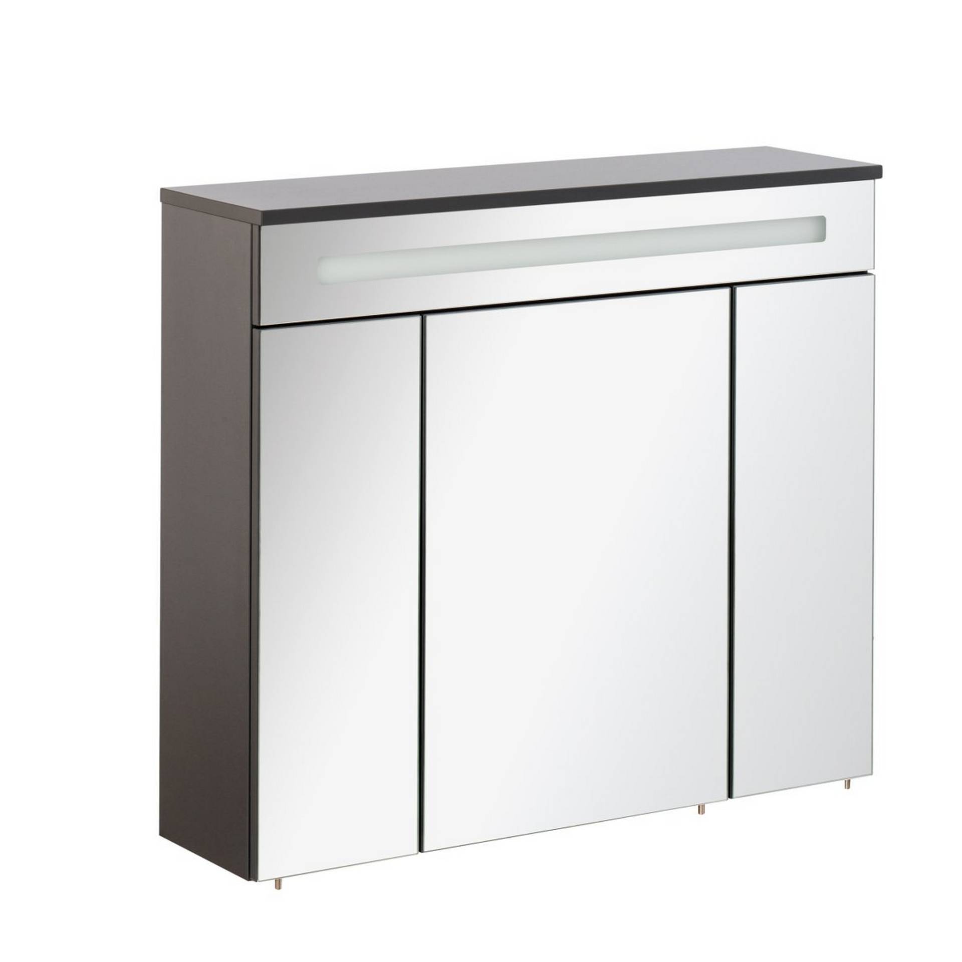 Fackelmann Spiegelschrank 'Kara' LED anthrazit 80 x 70 cm von Fackelmann