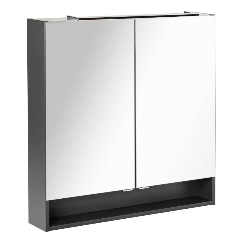 Fackelmann LED-Spiegelschrank 'Luna' anthrazit 80 x 80 x 15,5 cm von Fackelmann