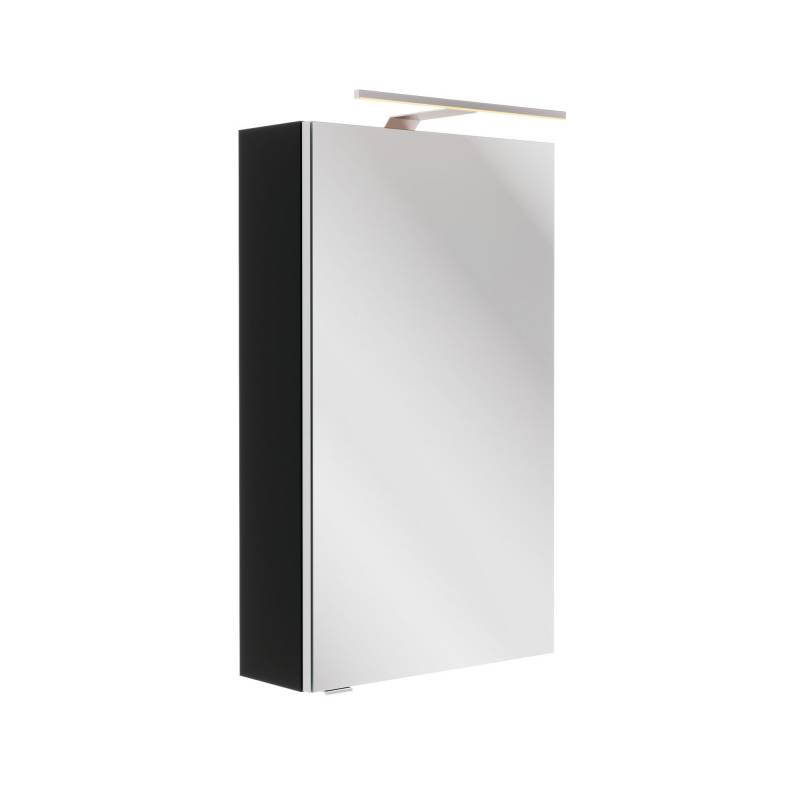 Fackelmann LED-Spiegelschrank 'SBC' schwarz matt 40 x 68 x 15,3 cm rechts von Fackelmann