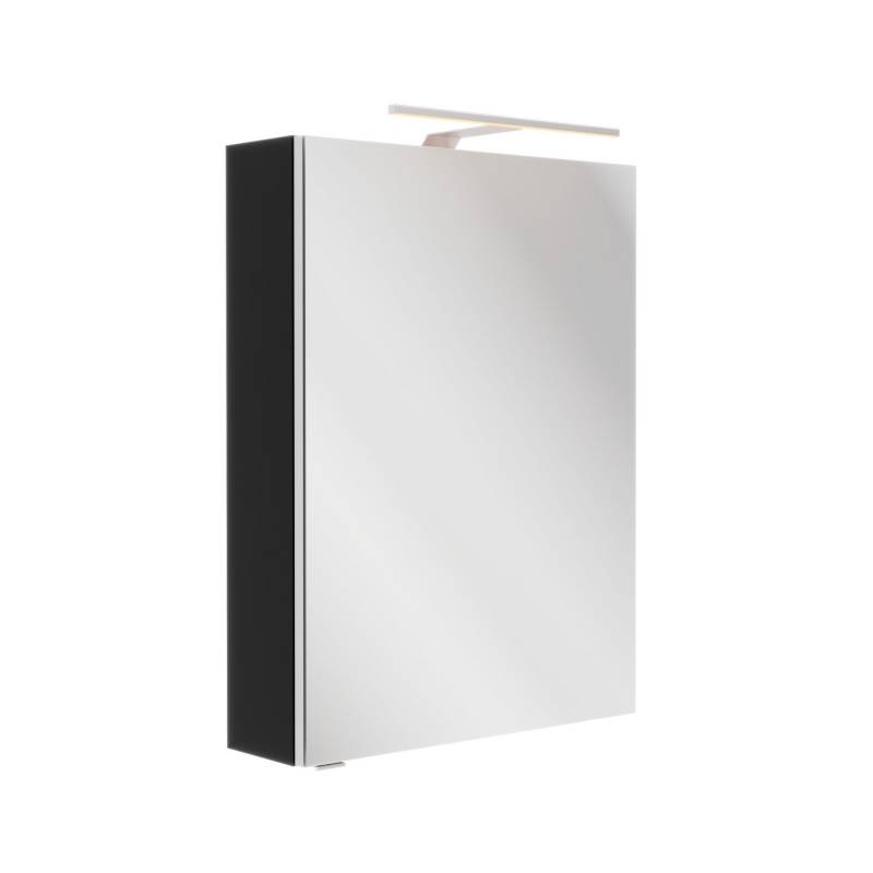 Fackelmann LED-Spiegelschrank 'SBC' schwarz matt 50 x 68 x 15,3 cm rechts von Fackelmann