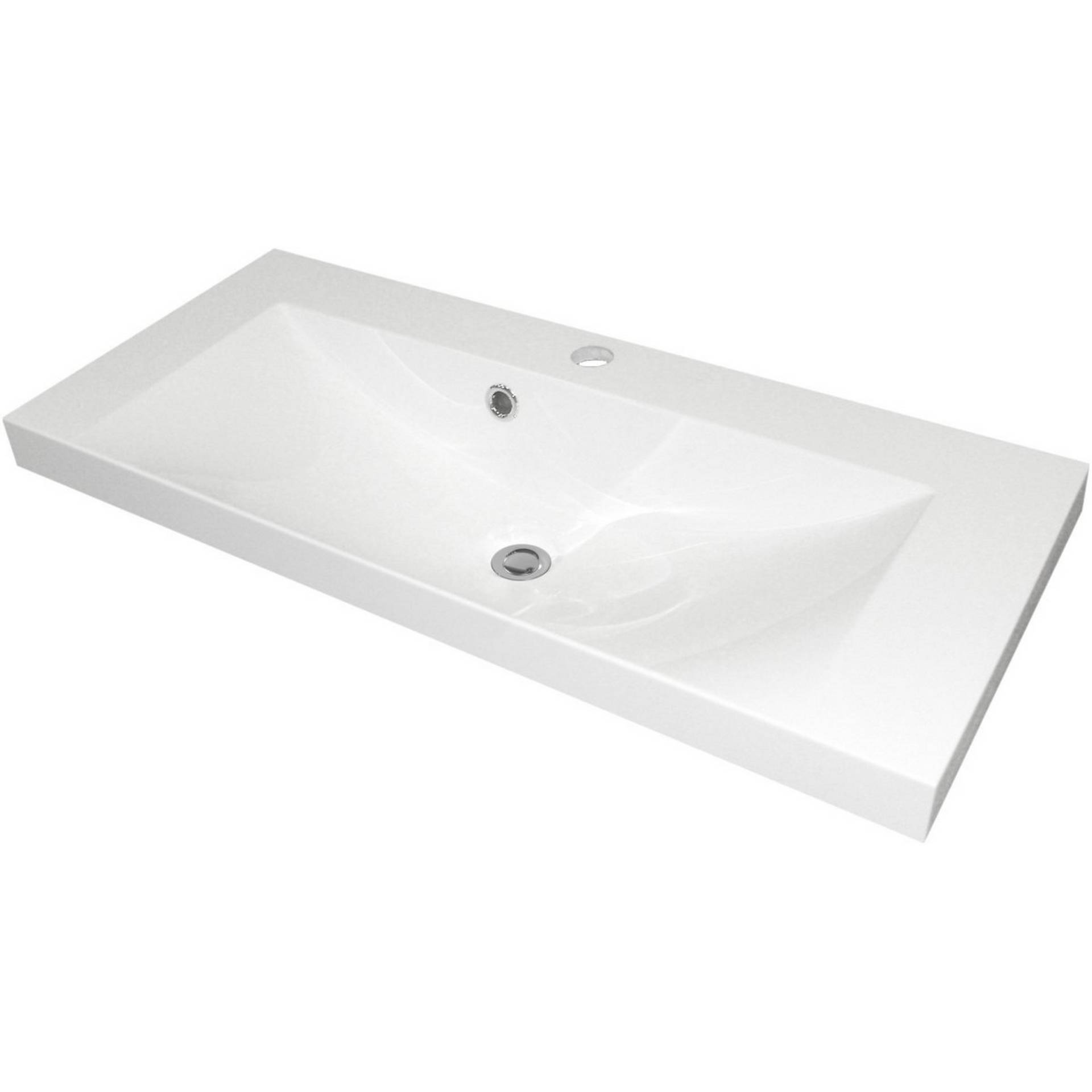 Fackelmann Waschbecken eckig 'Lima' Gussmarmor weiß 80 x 14 x 35 cm Fackelmann Waschbecken eckig 'Lima' Gussmarmor weiß 80 x 14 x 35 cm von Fackelmann