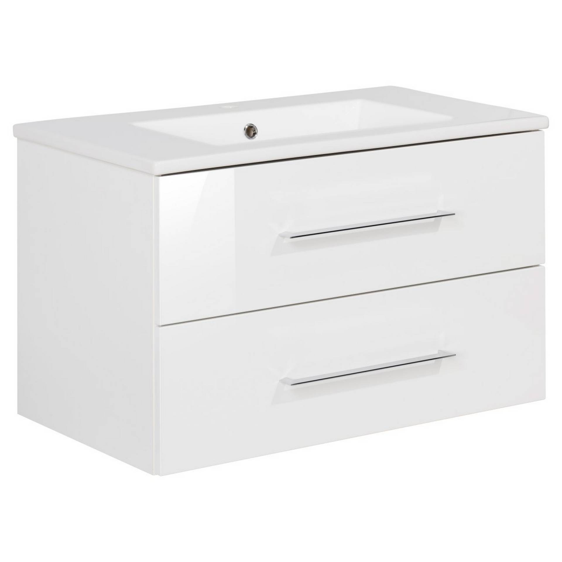 Fackelmann Waschbecken mit Unterschrank 'B.Perfekt' weiß glänzend 82 x 51 x 48 cm Fackelmann Waschbecken mit Unterschrank 'B.Perfekt' weiß glänzend 82 x 51 x 48 cm von Fackelmann