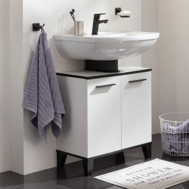 Fackelmann Waschbeckenunterschrank TE-A 60,2 cm x 63,2 cm x 32 cm Weiß Matt Fackelmann Waschbeckenunterschrank TE-A 60,2 cm x 63,2 cm x 32 cm Weiß Matt von Fackelmann