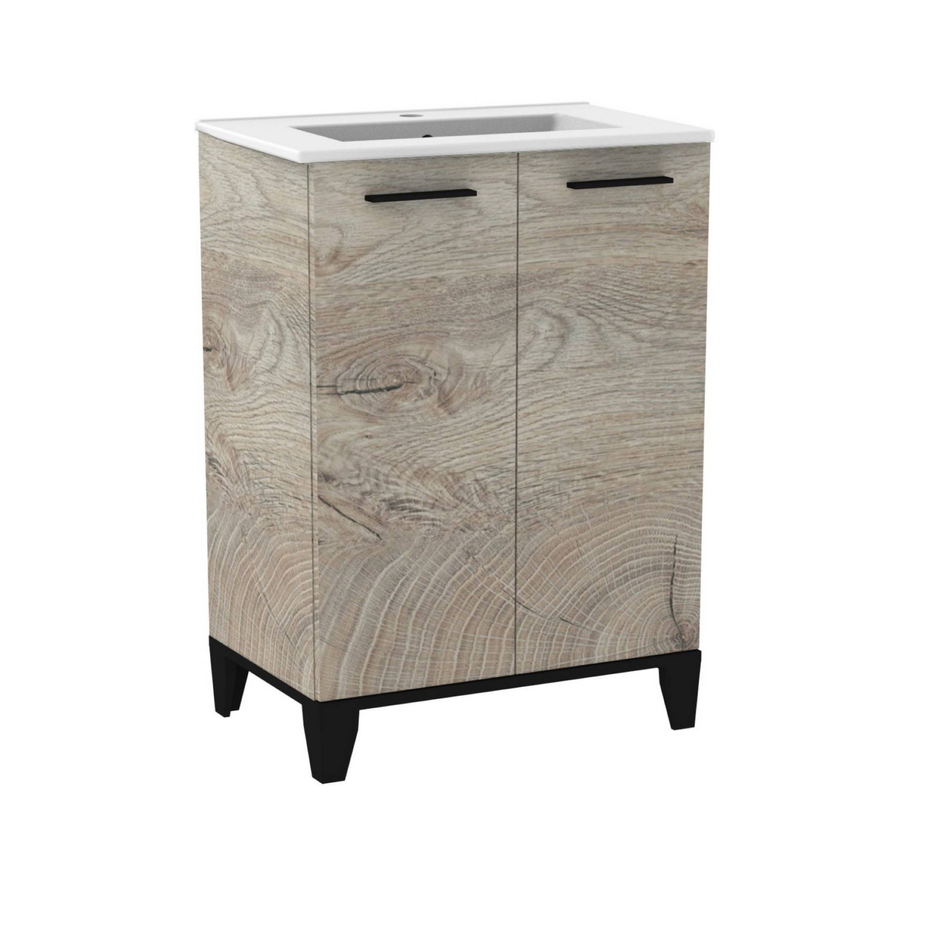Fackelmann Waschbecken mit Unterschrank 'TE-A' nature oak 61 x 86,4 x 40 cm Fackelmann Waschbecken mit Unterschrank 'TE-A' nature oak 61 x 86,4 x 40 cm von Fackelmann