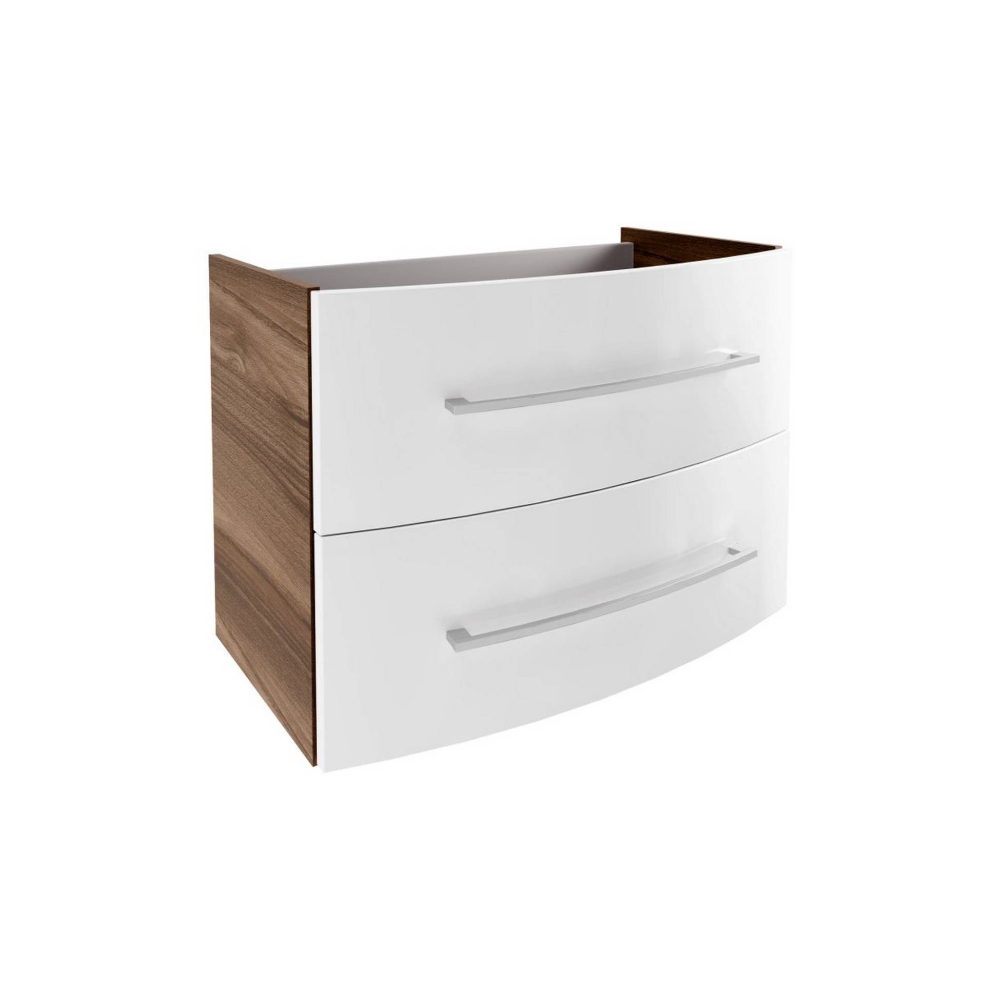 Fackelmann Waschbeckenunterschrank 'Verona' braun, weiß glänzend 79,4 x 57,5 x 45,5 cm Fackelmann Waschbeckenunterschrank 'Verona' braun, weiß glänzend 79,4 x 57,5 x 45,5 cm von Fackelmann