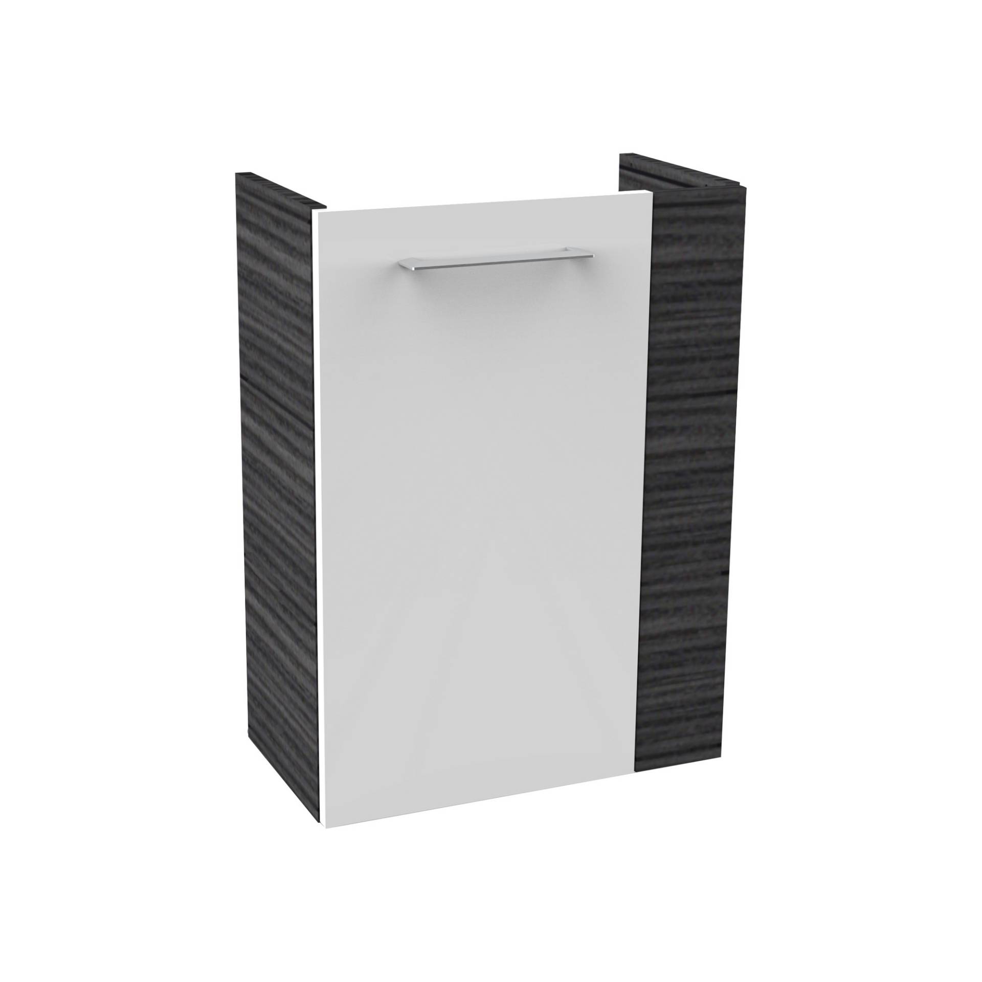 Fackelmann Waschbeckenunterschrank 'SBC' braun, weiß glänzend 44 x 60 x 24,3 cm links Fackelmann Waschbeckenunterschrank 'SBC' braun, weiß glänzend 44 x 60 x 24,3 cm links von Fackelmann