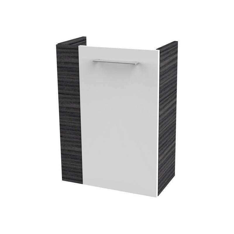 Fackelmann Waschbeckenunterschrank 'SBC' braun, weiß glänzend 44 x 60 x 24,3 cm rechts von Fackelmann