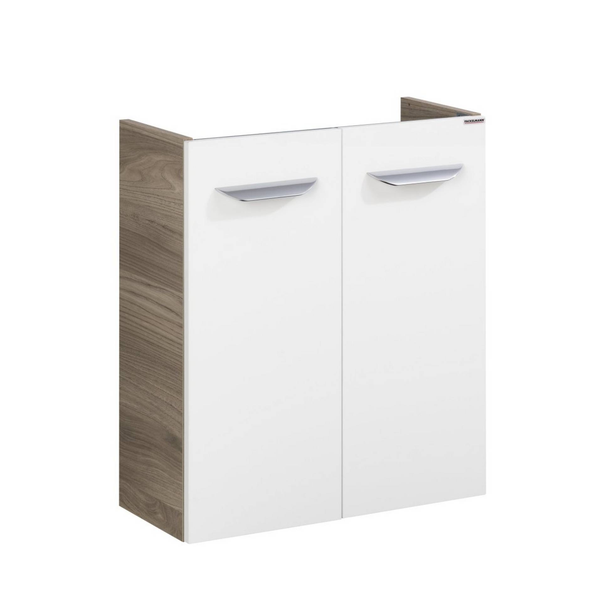 Fackelmann Waschbeckenunterschrank 'SBC' braun, weiß glänzend 52 x 60 x 24,3 cm Fackelmann Waschbeckenunterschrank 'SBC' braun, weiß glänzend 52 x 60 x 24,3 cm von Fackelmann