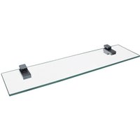 FACKELMANN Glasablage 40 cm / Wandregal für Badaccessoires / Maße (B x T): ca. 40 x 12 cm / Wandablage mit 6 mm Stärke / hochwertiges Glasregal mit von Fackelmann