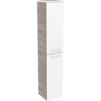 Hochschrank lima / Badschrank mit Soft-Close-System / Maße (b x h x t): ca. 30,5 x 160,5 x 32 cm / Türanschlag frei wählbar / Korpus: Braun / Front: von Fackelmann