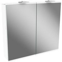 Led Spiegelschrank lima / Badschrank mit Soft-Close-System / Maße (b x h x t): ca. 80 x 73 x 15,5 cm / Möbel fürs wc oder Badezimmer / Korpus: Weiß / von Fackelmann