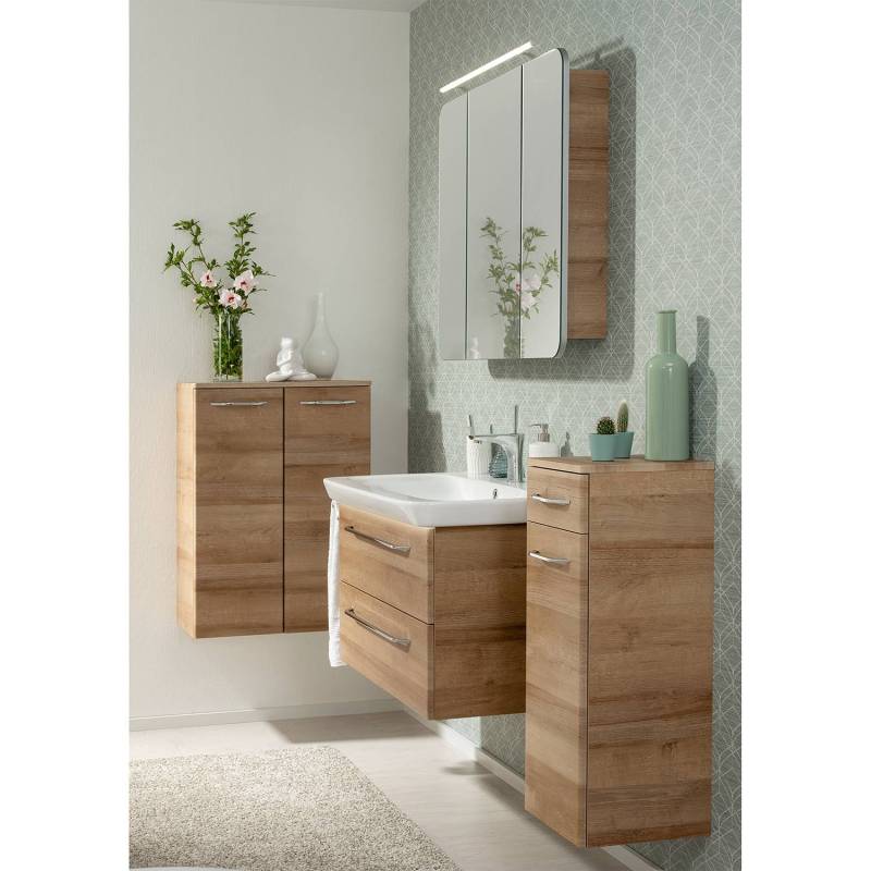home24 Unterschrank Milano III 61 x 83 x 32cm Braun/Asteiche Dekor von home24