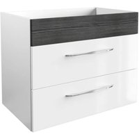 Fackelmann - Waschtisch-Unterbau sceno / Badschrank mit Soft-Close / Maße (b x h x t): ca. 80 x 65,5 x 50 cm / Schrank fürs Bad mit 2 Schubladen / von Fackelmann