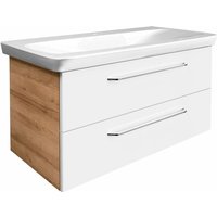Waschtisch-Unterschrank milano / Badschrank mit Soft-Close-System / Maße (b x h x t): ca. 100 x 49,5 x 48 cm / Waschbeckenunterschrank mit 2 von Fackelmann