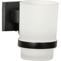 Fackelmann - Zahnputzbecherhalter mit Glas new york / Zahnputzbecher mit Wandhalter / Maße (b x h x t): ca. 7 x 10 x 11 cm / Accessoire fürs Bad im von Fackelmann