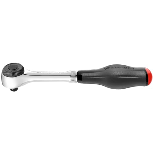 FACOM – 3/8-Zoll-Ratschenschlüssel mit schnellem Spiralgriff – S.360 – drehbarer Griffheber – ergonomischer, rutschfester Griff – 6°-Abstufungen zum endgültigen Anziehen – Sicherheitsverriegelung von Facom