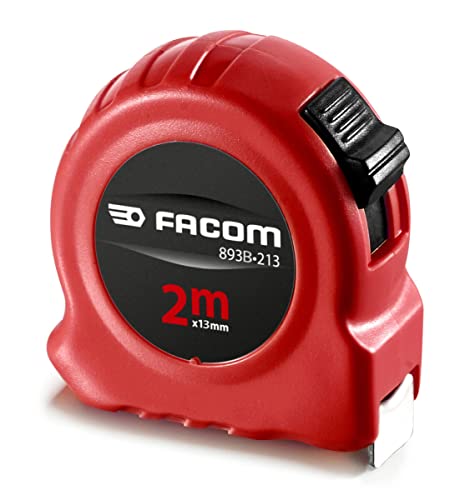 FACOM Red Series Bandmaß, 2 m x 13 mm, mit Nylon-Beschichtung, hohe Widerstandsfähigkeit, 893B.213Pb von Facom