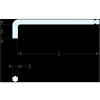 FACOM Winkel-Stiftschlüssel extra lang Kugelkopf 4 mm FACOM Winkel-Stiftschlüssel extra lang Kugelkopf 4 mm von Facom