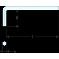 FACOM Winkel-Stiftschlüssel kurz Sechskant 22 mm von Facom