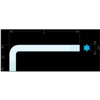 FACOM Winkel-Stiftschlüssel lang Sechskant 15 mm von Facom