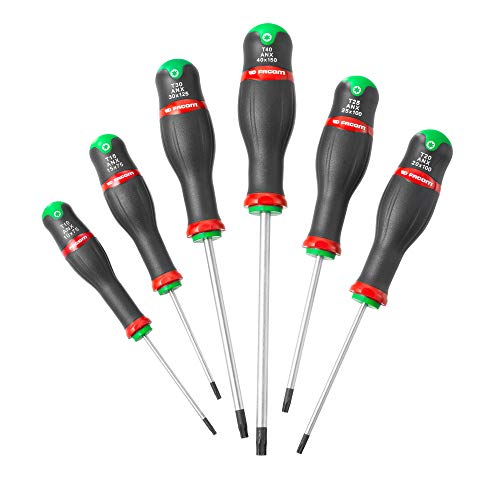 Facom ATX.J6 PROTWIST® Schraubendreher-Set für TORX®-Schrauben, Schwarz, 6 Stück von Facom