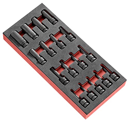 Facom PM. NSX Tablett Schaumstoff für 17 DOUILLES Auswirkungen Torx, schwarz, 1/2 " von Facom