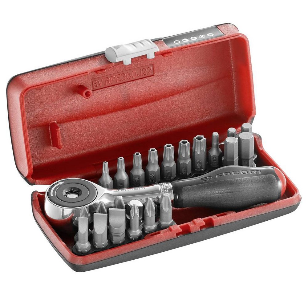 Facom Ratsche Ratschen-Set inkl. Bits 22-tlg R.PE360J22PB Facom Ratsche Ratschen-Set inkl. Bits 22-tlg R.PE360J22PB von Facom