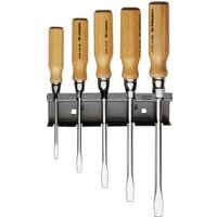 Facom Schraubendreher Holzgriff Abtriebe Phillips®, Pozidriv®, Schlitz Satz im Karton, 8-tlg. von Facom