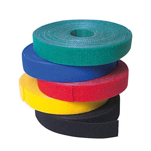 Faconet® Kabelbinder aus Klettband Breite 16mm auf Rolle (4 Meter, Rot) von Faconet