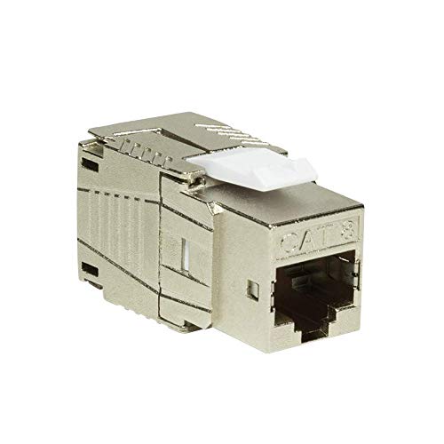 Faconet® Keystone CAT 8.1 Netzwerk RJ45 LAN Einbaubuchse voll geschirmt, werkzeuglos, kleine Bauform, Jack toolless STP von Faconet