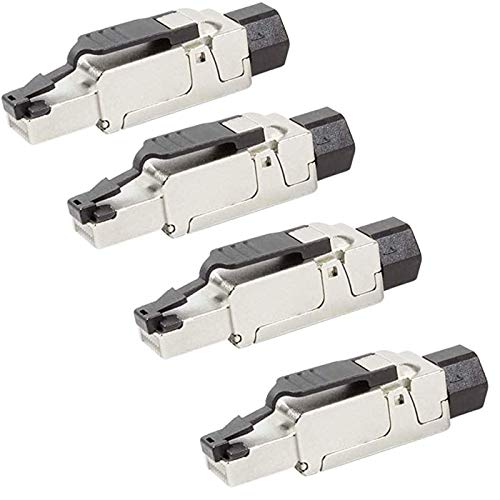 Faconet 4x CAT 6A RJ45 Netzwerkstecker Crimpstecker bis 10 GBit/s kompatibel CAT 7 CAT 7A werkzeuglos Stecker für Verlegekabel Netzwerkkabel LAN Kabel Faconet 4x CAT 6A RJ45 Netzwerkstecker Crimpstecker bis 10 GBit/s kompatibel CAT 7 CAT 7A werkzeuglos Stecker für Verlegekabel Netzwerkkabel LAN Kabel von Faconet