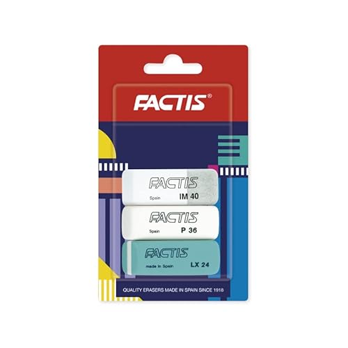 Factis Blister 1 Gummi P36 1 Gummi Dual Verwendung IM40 1 Gummi LX24 abgeschrägt, FACTIS von Factis