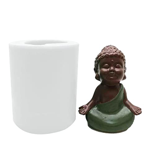 3D Buddha Silikonform 3D-Silikon-Form Für Kerzen, Schokolade, Fondant, Seife, Backen, Kuchendekoration, Modellierform von Facynde