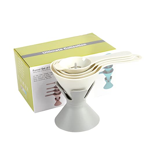 Multifunktions Trichter Set | Multifunktions Trichter Set mit Halterbasis - Abnehmbares Sieb, Eiertrenner, Aufbewahrungsbasis, Geeignet für alle Arten von Flüssigkeiten, festen Multifunktions Trichter Set | Multifunktions Trichter Set mit Halterbasis - Abnehmbares Sieb, Eiertrenner, Aufbewahrungsbasis, Geeignet für alle Arten von Flüssigkeiten, festen von Facynde