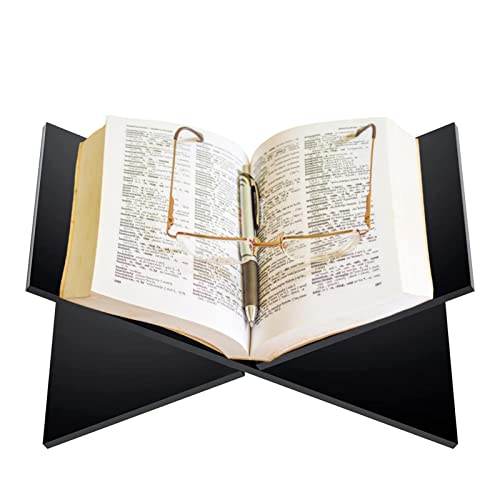 Acryl-Buchhalter, multifunktionaler Buchhalter, X-Form, schwarzer Leseständer, offener Halter für Bibel, Kalender, Kunstbuch, Zeitung Acryl-Buchhalter, multifunktionaler Buchhalter, X-Form, schwarzer Leseständer, offener Halter für Bibel, Kalender, Kunstbuch, Zeitung von Facynde