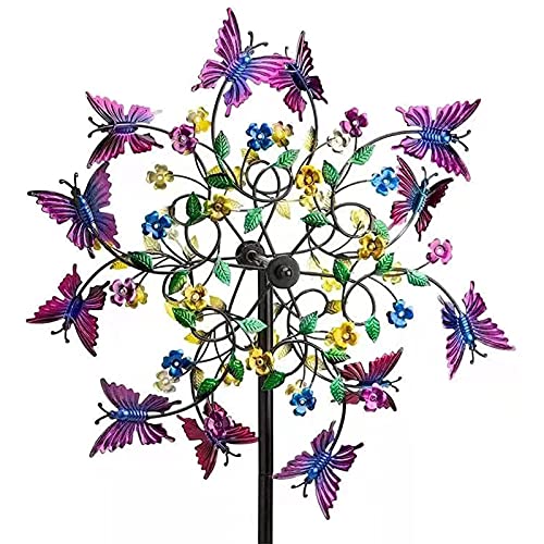 Buntes Windrad Kreise Blumenstecker Deko Garten Dekostecker Windspiel Bunter Schmetterlings-Garten-Windspinner Buntes Windrad Kreise Blumenstecker Deko Garten Dekostecker Windspiel Bunter Schmetterlings-Garten-Windspinner von Facynde