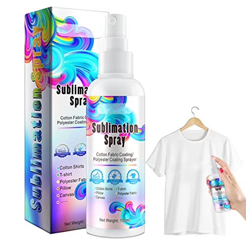 Facynde 5 Pcs Sublimationsspray für Kleidung, Smooth Coating Spray 100ML Farbspray glänzend, DIY-Zubehör, Anti-Fade-Sublimationsspray für Handtaschen, Segeltuch, T-Shirts, Handtücher von Facynde
