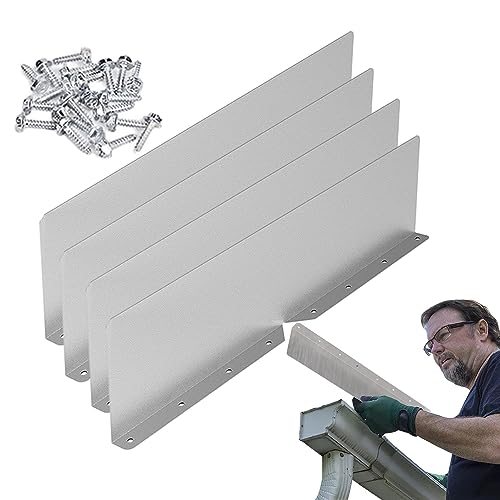 Dachrinnenschutz - Regenwasserumlenker-Spritzplatte - Dachrinne, Regenrinnenschutz-Wasserumlenker, Fallrohr-Regenumlenker für das Dach, Fallrohrverlängerung, Regenumlenker für das Dach von Facynde