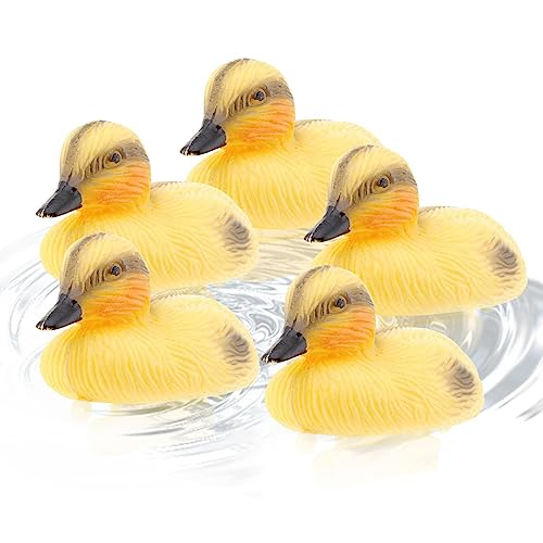 Facynde Entenköder,Entzückende Simulation Einer gelben Ente, die auf dem Wasser schwimmt - 5 Stück schwimmende Teichdekoration für See, Teich, Park, Pool, draußen und Garten Facynde Entenköder,Entzückende Simulation Einer gelben Ente, die auf dem Wasser schwimmt - 5 Stück schwimmende Teichdekoration für See, Teich, Park, Pool, draußen und Garten von Facynde