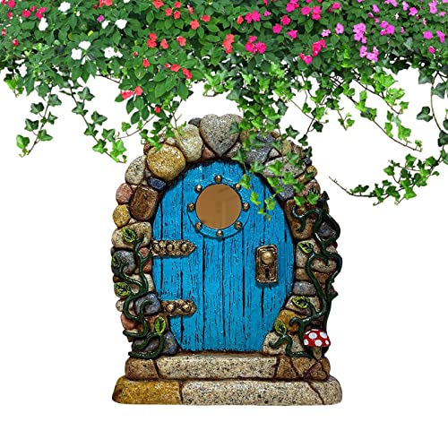 Facynde Feengartentür,Miniaturfee, Elf, Feentür - Outdoor Decor Home Dekoration Zubehör Haus Feen Gartenarbeit Geschenke für Männer Frauen Mädchen Kinder von Facynde