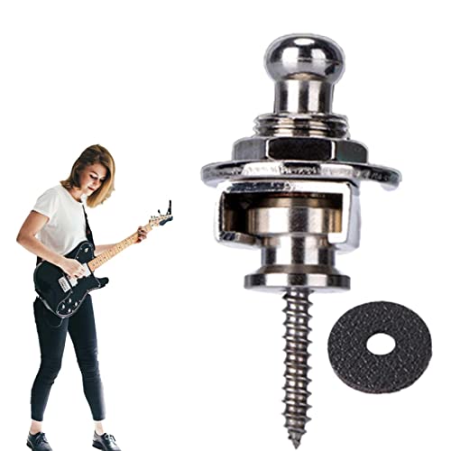 Facynde Gitarrengurtschlösser Chrom | Nieten für Bassriemen aus Metall,Anti-OffGuitar Strap Locks and Buttons Security Quick Release Straplocks Strap Retainer System Nickel Facynde Gitarrengurtschlösser Chrom | Nieten für Bassriemen aus Metall,Anti-OffGuitar Strap Locks and Buttons Security Quick Release Straplocks Strap Retainer System Nickel von Facynde
