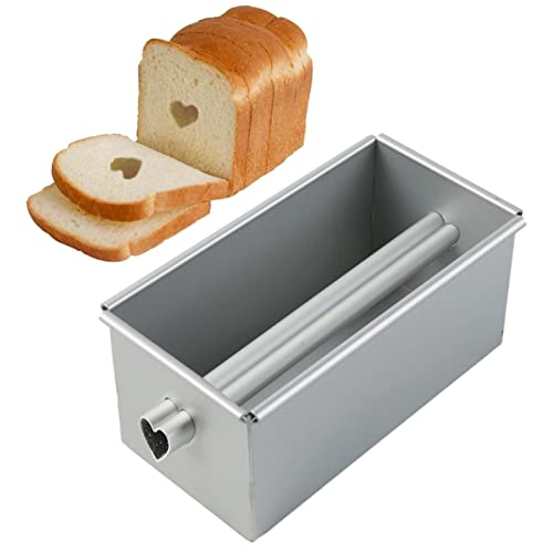 Facynde Kastenformen, Antihaftbeschichtete Kastenform, Toastbox aus Aluminiumlegierung, Lange Brotbackform mit abnehmbarem Rohr für Bananen, Käsekuchen, Sandwiches, Brot und Hackbraten von Facynde