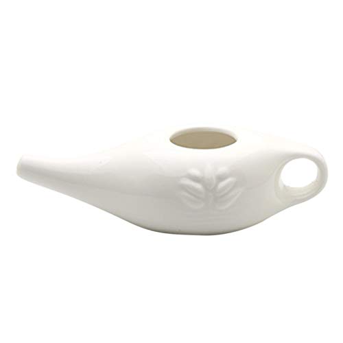 Facynde Keramik Neti Pot für Nasenspülung Nasenspülset Komfortabler Ausgusstopf für Nasennebenhöhlenentzündungsallergiker von Facynde