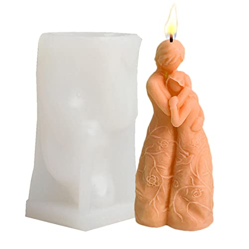 Facynde Kerze Silikonform, Silikon-Mutter-Tochter-Figur Kerzenform, Kerzenseifenform Epoxidharzform Silikonform für Schokolade, Süßigkeiten von Facynde