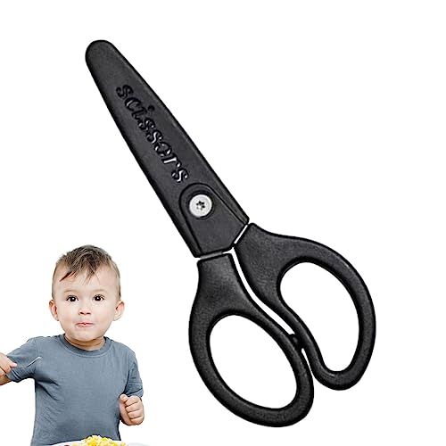 Facynde Lebensmittelschere Kinder,Schere aus lebensmittelechter Keramik mit griffigen Griffen, Klingenabdeckung - Tragbare Kleinkindschere, Babyfütterungswerkzeug, Küchenzubehör für Babynahrung von Facynde