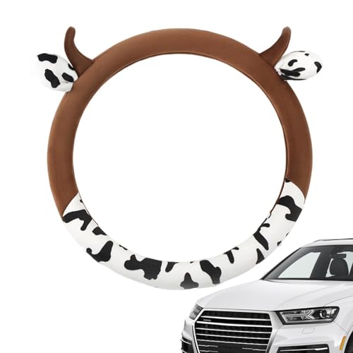 Facynde Lenkradwickel - Auto-Kuh-Druck-Radabdeckung - Weicher Lenkradbezug mit Kuhmuster für Autos, LKWs, SUVs und Geländefahrzeuge Facynde Lenkradwickel - Auto-Kuh-Druck-Radabdeckung - Weicher Lenkradbezug mit Kuhmuster für Autos, LKWs, SUVs und Geländefahrzeuge von Facynde