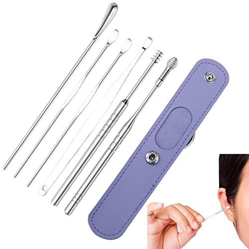 Ohrenschmalz-Entfernungsset - 6-in-1 professionelles Ohrenreiniger-Set mit PU-Aufbewahrungstasche | Professionelles Werkzeug zur Ohrenreinigung, Geschenk für Familie, Freunde, Erwachsene von Facynde