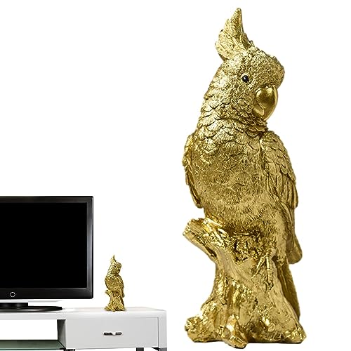 Facynde Papageienstatue aus Kunstharz,Harz Papagei Ara Figur | Handbemalte realistische Figur, Vogelstatuen, Kakadu-Skulptur für leichtes Luxus-Harz- von Facynde